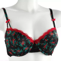 Jezebel Bra Promise Satin Lace Plunge Push-Up - 14066