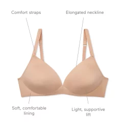 Warners Elements Of Bliss® Support And Comfort Wireless Lift T-Shirt Bra 1298 -sports bra shop 1733520 ALT98