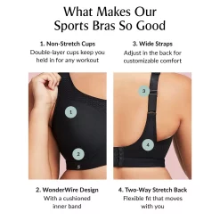 Plus Size Glamorise Full-Figure High-Impact Wonderwire Sports Bra 9066 -sports bra shop 2525930 ALT5