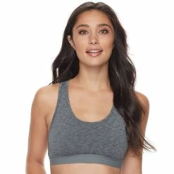 Women's Fruit Of The Loom® 2-pack Ultra Flex Comfort Bra 2DDFBRA -sports bra shop 3422069 Feather Gray Asst ALT