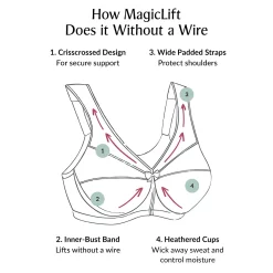 Plus Size Glamorise Full-Figure MagicLift Moisture Control Wireless Bra 1064 -sports bra shop 3440751 ALT5
