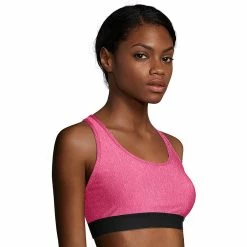 Hanes® Solid Absolute Racerback Compression Sports Bra O9178 -sports bra shop 4148817 ALT2