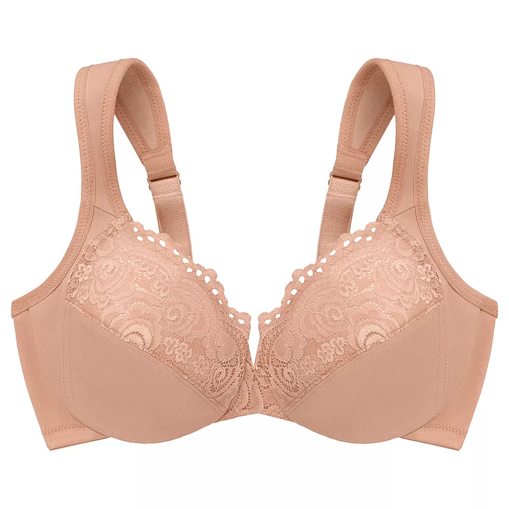 Plus Size Glamorise Full-Figure Wonderwire Back Close Bra 1240 3 Plus Size Glamorise Full-Figure Wonderwire Back Close Bra 1240 - Image 3