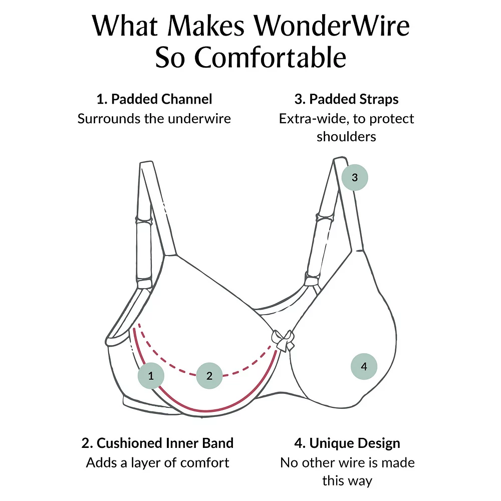 Plus Size Glamorise Full-Figure Wonderwire Back Close Bra 1240 5 Plus Size Glamorise Full-Figure Wonderwire Back Close Bra 1240 - Image 5