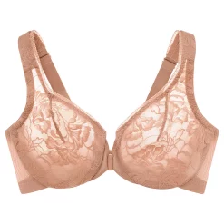 Glamorise Full-Figure Wonderwire Front Close Stretch Lace Bra 9246 -sports bra shop 4300835 ALT3