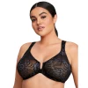 Glamorise Full-Figure Wonderwire Front Close Stretch Lace Bra 9246