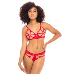Women's Oh La La Cheri Open Cup Bra & Matching Panty Set 40-11456