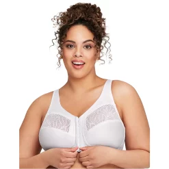 Plus Size Glamorise Full-Figure MagicLift Front-Close Wireless Bra 1210 -sports bra shop 5295372 ALT2