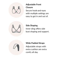 Plus Size Glamorise Full-Figure MagicLift Front-Close Wireless Bra 1210 -sports bra shop 5295372 ALT6