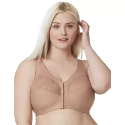 Plus Size Glamorise Full-Figure MagicLift Front-Close Wireless Bra 1210