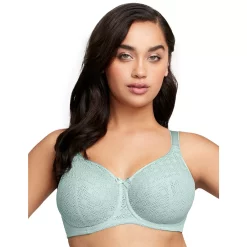 Glamorise Full Figure Lace Comfort Wonderwire Underwire Bra 9855