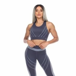 WM Fashion Women's Cut Out Back Mesh Sports Bra